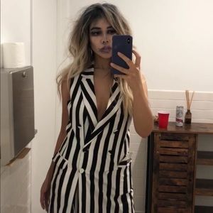 Topshop Striped Dress Beetlejuice